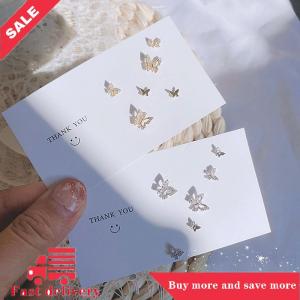 [COD] 6Pcs set Simple Crystal Stud Earring Set For Women Butterfly Zircon Earrings Girl Party Wedding Engagement Jewelry Accessories