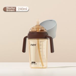 MODERNLUX Tự động thông gió Bình sữa chống đầy hơi Nắp lật ba tầng PPSU Bình sữa tự động. Chất lượng cao. Nâng cấp thiết kế cốc có ống hút Bình sữa PPSU Dành cho việc cho bé ăn.