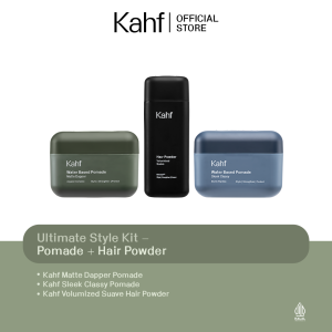 Kahf Matte Dapper + Kahf Sleek Classy + Kahf Volumized Suave Hair Powder - Ultimate Style Kit