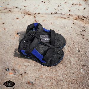 Sendal Selop Anak LUXEUS Collection Motif Geometris Hitam/Blue/Red - Nyaman & Tahan Air
