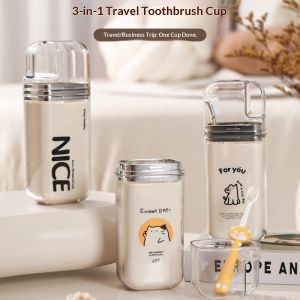 Cốc bàn chải đánh răng du lịch thời trang với hộp đựng Kệ để bàn chải và nước súc miệng tích hợp hoàn hảo cho chăm sóc răng miệng đang di chuyển
