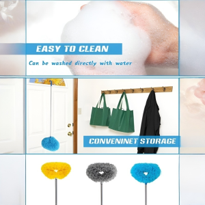 Household Extended Retractable Ceiling Fan Dust Duster Ring Dust Cleaning Tool Sweeping Ceiling Artifact Dust Brush家用加长可伸缩吊扇除尘掸子