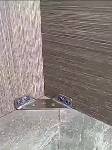 10-50Sets Stainless Steel Furniture Angle Shelf / 90 Degrees Cabinet Fixing Corners ce with Screw