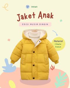 Jaket Anak korean style 1-12 Tahun Laki laki Perempuan Jaket Winter  Tebal Musim Dingin