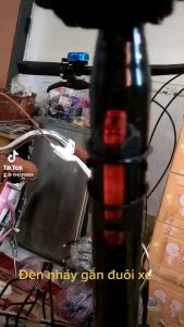 Đèn led gắn đuôi xe đạp chống thấm nước sạc usb ĐỦ MÀU