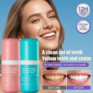 Probiotic Toothpaste Tablets Oral Care Tablets No Brushing Required Morning Night Use Dental Hygiene Care