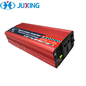 JUXING  12000W Power Inverter DC Universal Input 12V/24V to AC 220V with USB Ports and Universal Socket with USB Port For Car/ Truck Use Emergency Power Supply