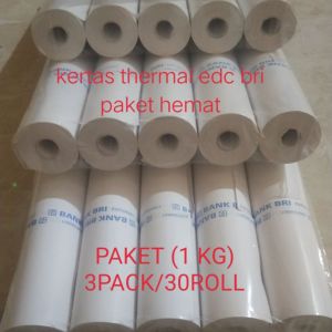 30 Roll kertas thermal bri 57*30mm paket 1kg