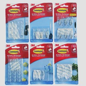 3M Command Decorating Clips Damage-Free Hanging Clear clips mini transparent hook Lights Clip removes cleanly