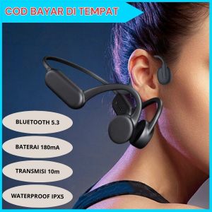 COD Bone Conduction earphone headset tws tempel waterproof super bass bluetooth / Headset tempel telinga / Bone conduction speaker /wireless bone conduction spiker bone conduction / motion headphone / headset olahraga lari