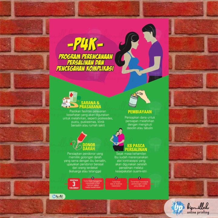 Poster Kesehatan P4K Program Perencanaan Persalinan Dan Pencegahan ...