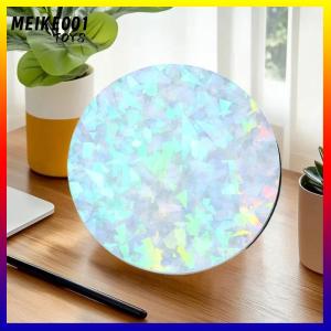 MEIKE001 แผ่นฟิล์มป้ายใสลายดาวเลเซอร์ใส100ชิ้นแผ่นฟิล์มป้องกันสำหรับเครื่องมือส่วนผลิตป้ายกระดุม