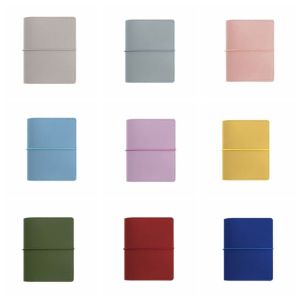 MMLUCK PU Leather Loose Leaf Notebook M5 Blank Page Mini Pocket Notebook Portable 50 Sheets DIY Binder Notebook School