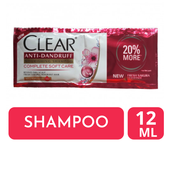 CLEAR ANTI-DANDRUFF SHAMPOO - PINK - 20% MORE- 12ML | Lazada PH