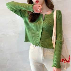 OUTFIT RAJUT Kardigan Wanita Korean Lucu Motip Kriwil Terbaru / free ikat rambut