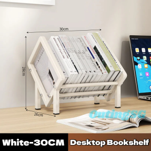 OutingSG® 30/40/50cm Desk Bookshelf Book Holder Desktop Book Organizer Office Document File Storage Rack Carbon Steel