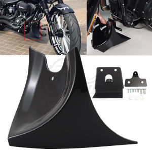 For Harley Sportster Iron 883 1200 XL Motorcycle Front Bottom Spoiler Mudguard Air Dam Chin Fairing Bright Black