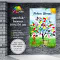Spanduk Banner Pohon Literasi, Pohon Cita-cita, Pohon Harapan Free Desain. 