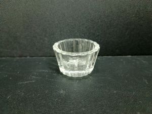 Mini Thick Glass Candle Holder (Flower Shape)