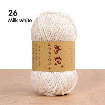 Cotton Yarn Round Strand Yarn 100g Pure Cotton Rope Hand Woven DIY Tapestry Cotton Yarn 2mm