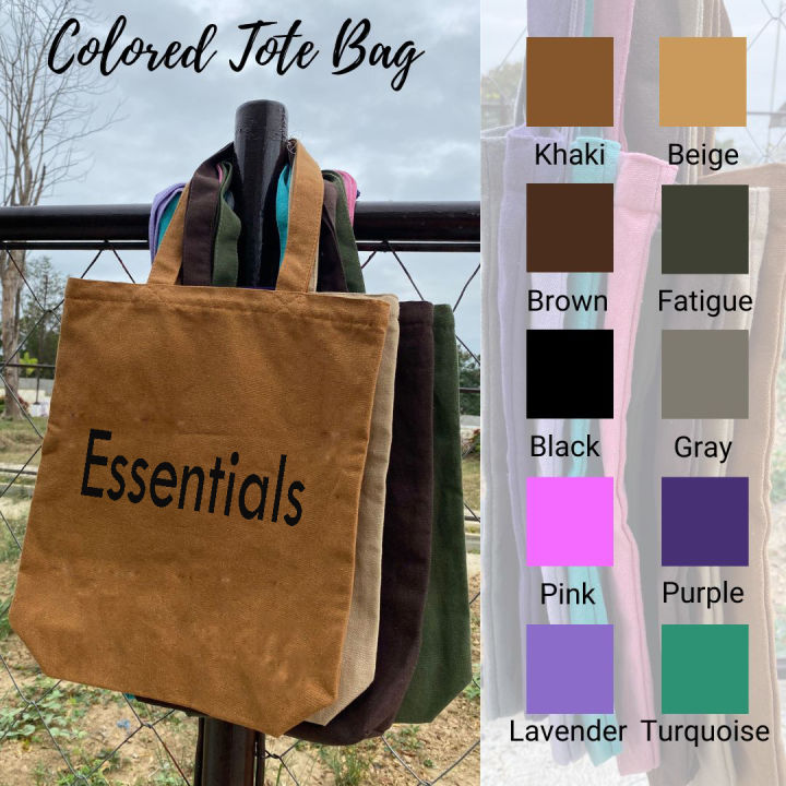 Lazada Thick Cotton Tote Bag Essentials Colored Canvas Tote Bag