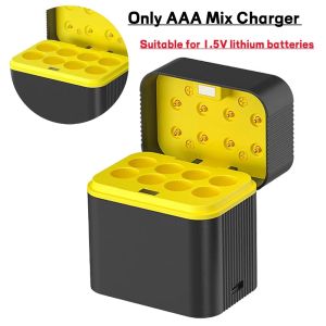 CRUSHES 1.5V AA/AAA Lithium Battery Charger Intelligent Flip-top 8 Slots 1.5V Lithium Battery Charger Portable Fast Charging Smart Battery Charger For 1.5V AAA/AA Lithium Batteries