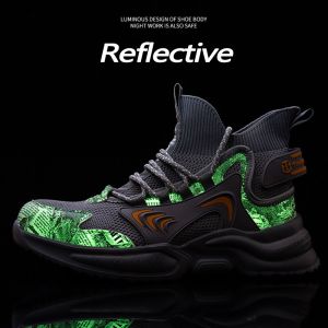 Fashionable and Safe Work Shoes Fashionable Mens Steel Toed Boots Protective and Stab Resistant Sturdy and Indestructible Safety Shoes