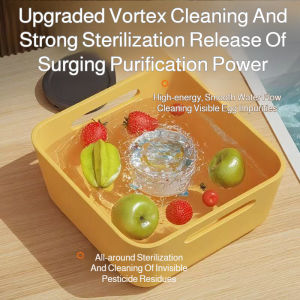 Fruit and Vegetable Detoxifier Pesticide Residue Fruit and Vegetable Washers Observe the Cleaning Process