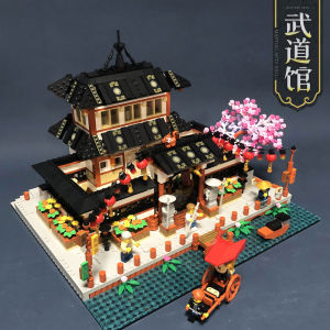 LEGAO MOC Street View Series Ninja Ninja Temple Budokan Large Building Blocks Highly Difficult Assembling Building Block Toys