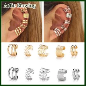 Aolie 5Pcs Set Of Simple Personality Ear Cuff Alloy Jewelry Classic Ear Accessories For Women Daily Party Wear