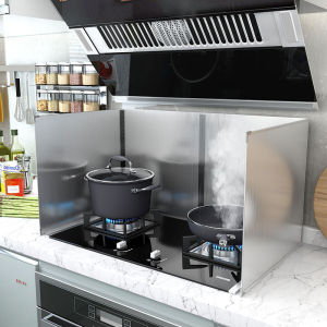 Stainless steel kitchen gas stove for cooking oil spill oil baffle plate damper high-temperature thickening baffle heat shield Table Top Gas Stove Waffle Plate - Lazada