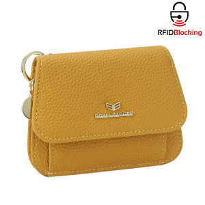 Smart King RFID Blocking Short Wallet Multi-card Slots Credit Card Holder Genuine Leather Coin Purse with Keychain 2602