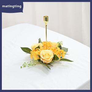 matingting Đám Cưới Nến Vòng Hoa Hồng Nhân Tạo Nến Nhẫn Bảng Trang Trí Xmas Năm Mới Sinh Nhật Đảng Trang Trí Nhà