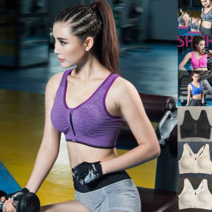 Áo ngực thể thao cho nữ chịu tác động cao phía trước buộc dây kéo không dây hỗ trợ bài Áo ngực tập luyện bảo hiểm đầy đủ Áo ngực chạy bộ