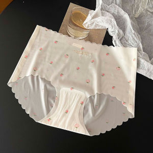 Celana Dalam Wanita Seamless Anti Nyeplak Motif Strawberry CD Lembut Tanpa Jahitan Celana Dalam Anti Gerah Semi Transparan Anti Nyeplak HHG