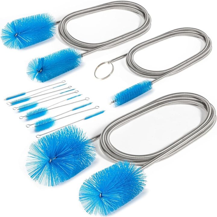 Flexible and Portable Nylon Brush Set in Stainless Steel, Bottle ...