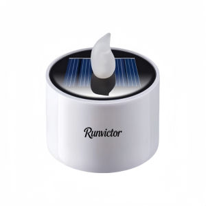 RUNVICTOR Solar Led Light Candles Flicker Flameless Waterproof Energy Saving Outdoor Garden Warm Glow 6-8hrs