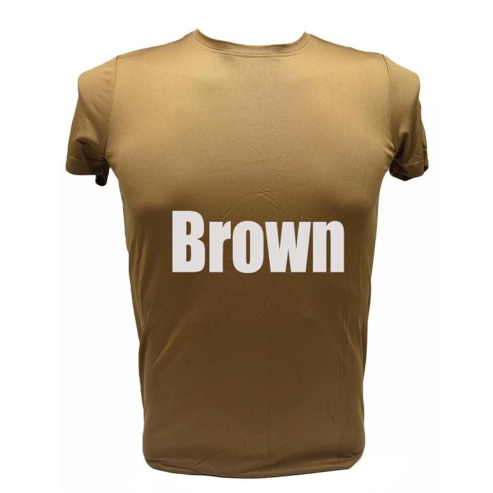 Short Sleeve Athletic Dry Fit Shirt Unisex Brown Lazada PH