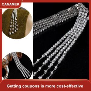 【CANAMEK】 New ánh sáng sang trọng tinh tế pha lê sao băng dài tua trâm Pin cho phụ nữ thời trang vai chuỗi trang sức bên Quà Tặng