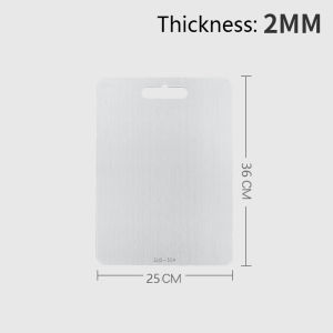 Hangable Stainless Steel cutting board kitchen Durable Chopping board Block Cutting Perfect Kitchen Fruit Vegetable Meal Kitchenware for Bar Home Kitchen Choping board