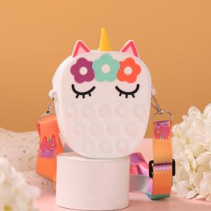 Shoulder Messenger Anti-Stress Bag for Kids Girl Gift Keychain Wallet