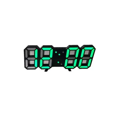 Digital Clock Wall LED 3D Smart with Calendar Temperature Alarm - Multifunctional Display for Office Home - Ambient Light Modern & Voice Control