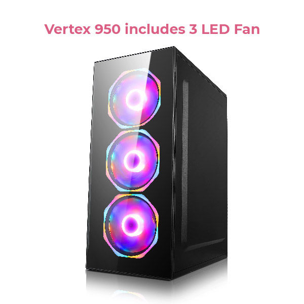 NOVUS PC CASE VERTEX 950 3 LED FAN Desktop Casing Computer Case