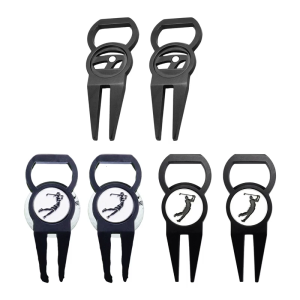 2 cái hợp kim kẽm đánh dấu bóng dụng cụ phục hồi thảm cỏ đánh gôn màu xanh ngã ba công cụ sân rãnh sạch hơn sân golf ngã ba Phụ kiện chơi gôn