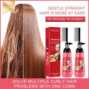 MOKERU Hair Straightening Brush Hair Straightening Cream All-in-one Hair Straightening Brush