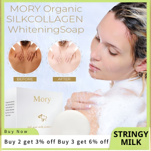 【Buy 3 Get 2 Free】Silk Soap Authentic Brushed Cleansing Whitening Goat Milk Protein Sea Salt Anti-Mite Soap Face Wash Soap蚕丝海盐美白皂