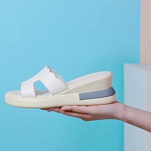 WomenS Summer Outdoor Slippers 2025 New Model Soft Leather Thick Sole Non-Slip Soft Sole Slide Sandals For Women Casual Beach Sandals