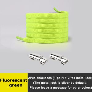 Flat Shoe Laces Elastic Lazy Shoelaces Without Ties For Sneakers Metal Lock Reticulated Weaving No Tie Shoes Lace rubber band 1 Pair