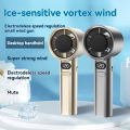 Handheld Turbo M11 Fan with 1 - 120 Wind Speed Adjustment and LED Display Rechargeable Desk Fan. 