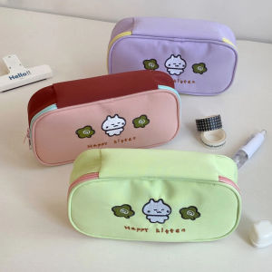 FGHJD ความจุขนาดใหญ่ กล่องดินสอการ์ตูน ที่เก็บเครื่องสำอาง แมวน่ารัก กระเป๋าแต่งหน้า สร้างสรรค์ ซิป กระเป๋าเก็บเครื่องเขียน นักเรียน